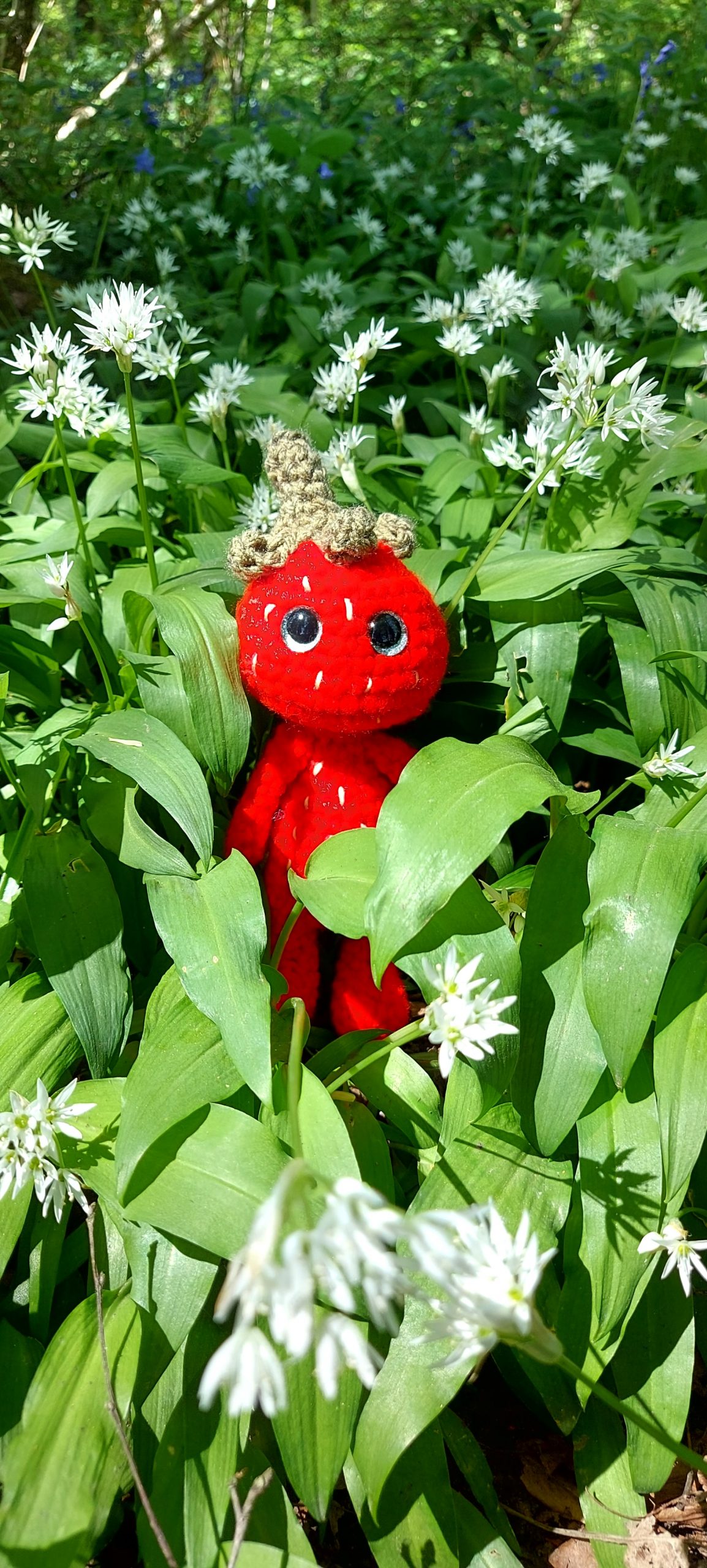 Embroidery hoop in progress